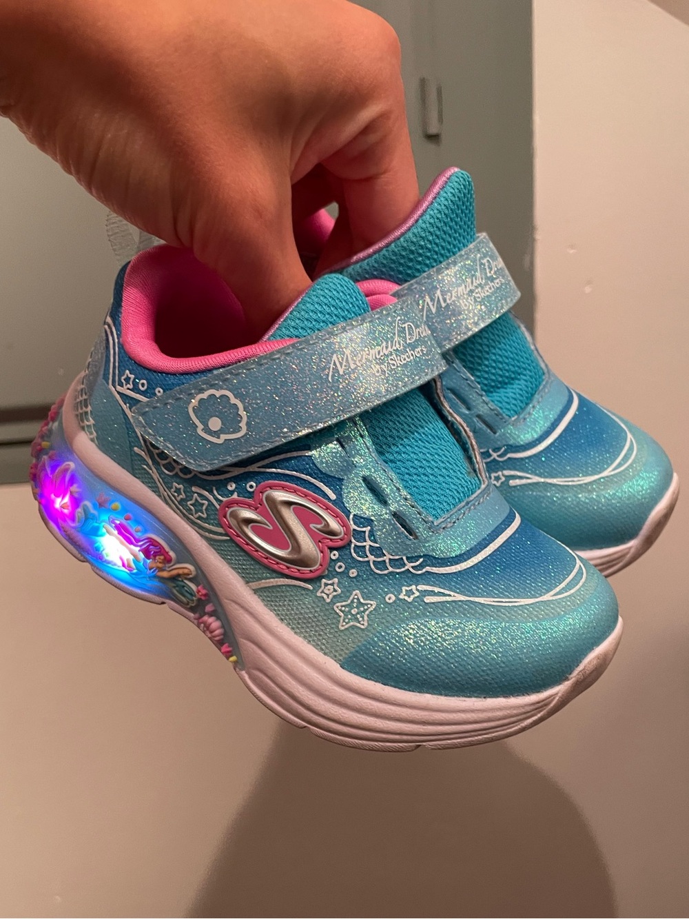 Sketchers baby girl light up mermaid sneakers